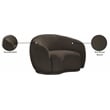 Meridian Furniture Hyde Brown Boucle Fabric Chair