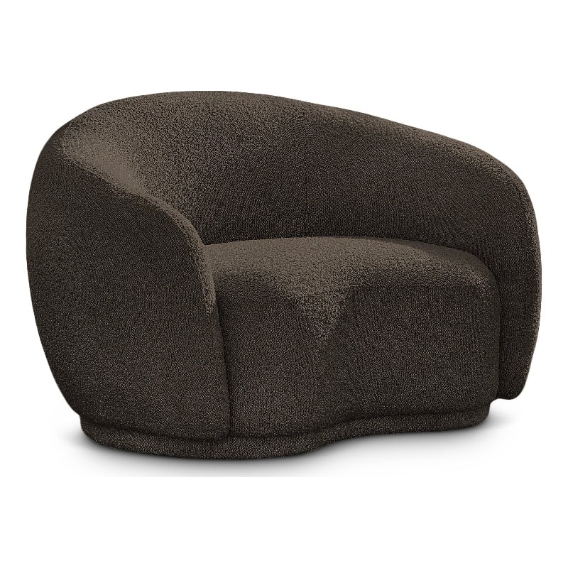 Meridian Furniture Hyde Brown Boucle Fabric Chair
