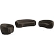 Meridian Furniture Hyde Brown Boucle Fabric Chair