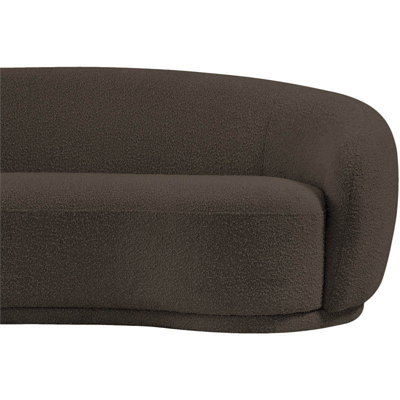 Meridian Furniture Hyde Brown Boucle Fabric Loveseat