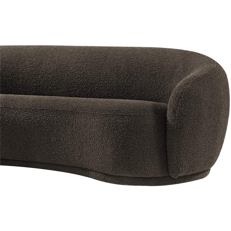 Meridian Furniture Hyde Brown Boucle Fabric Sofa