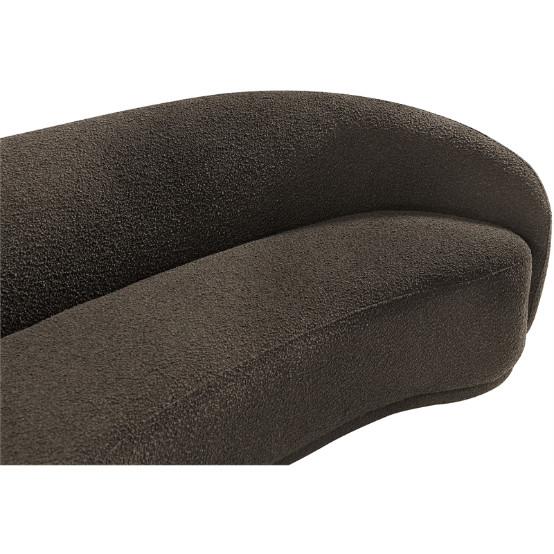 Meridian Furniture Hyde Brown Boucle Fabric Sofa