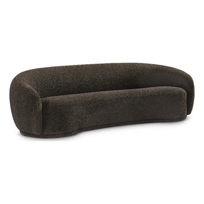 Meridian Furniture Hyde Brown Boucle Fabric Sofa