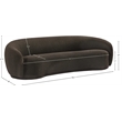 Meridian Furniture Hyde Brown Boucle Fabric Sofa