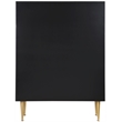 Meridian Furniture Marisol Black Chest with Gold Metal Legs and Handle