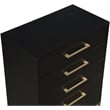 Meridian Furniture Maxine Black Chest with Gold Metal Legs and Handle