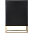 Meridian Furniture Maxine Black Chest with Gold Metal Legs and Handle