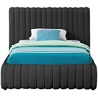 Meridian Furniture Nash Black Boucle Fabric Twin Bed