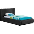 Meridian Furniture Nash Black Boucle Fabric Twin Bed