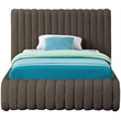 Meridian Furniture Nash Brown Boucle Fabric Twin Bed