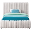 Meridian Furniture Nash Cream Boucle Fabric Twin Bed