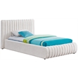Meridian Furniture Nash Cream Boucle Fabric Twin Bed