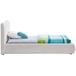 Meridian Furniture Nash Cream Boucle Fabric Twin Bed
