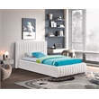 Meridian Furniture Nash Cream Boucle Fabric Twin Bed