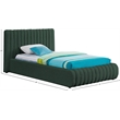 Meridian Furniture Nash Green Boucle Fabric Twin Bed