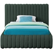 Meridian Furniture Nash Green Boucle Fabric Twin Bed
