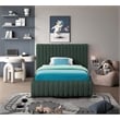 Meridian Furniture Nash Green Boucle Fabric Twin Bed