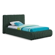 Meridian Furniture Nash Green Boucle Fabric Twin Bed