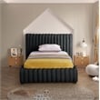 Meridian Furniture Nico Black Velvet Twin Bed