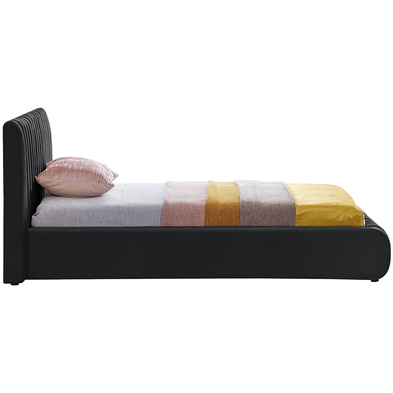 Meridian Furniture Nico Black Velvet Twin Bed