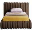 Meridian Furniture Nico Brown Velvet Twin Bed