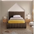 Meridian Furniture Nico Brown Velvet Twin Bed