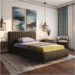 Meridian Furniture Nico Brown Velvet Twin Bed