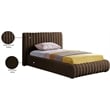 Meridian Furniture Nico Brown Velvet Twin Bed