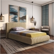Meridian Furniture Nico Camel Velvet Twin Bed