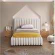 Meridian Furniture Nico Cream Velvet Twin Bed