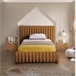 Meridian Furniture Nico Saddle Velvet Twin Bed