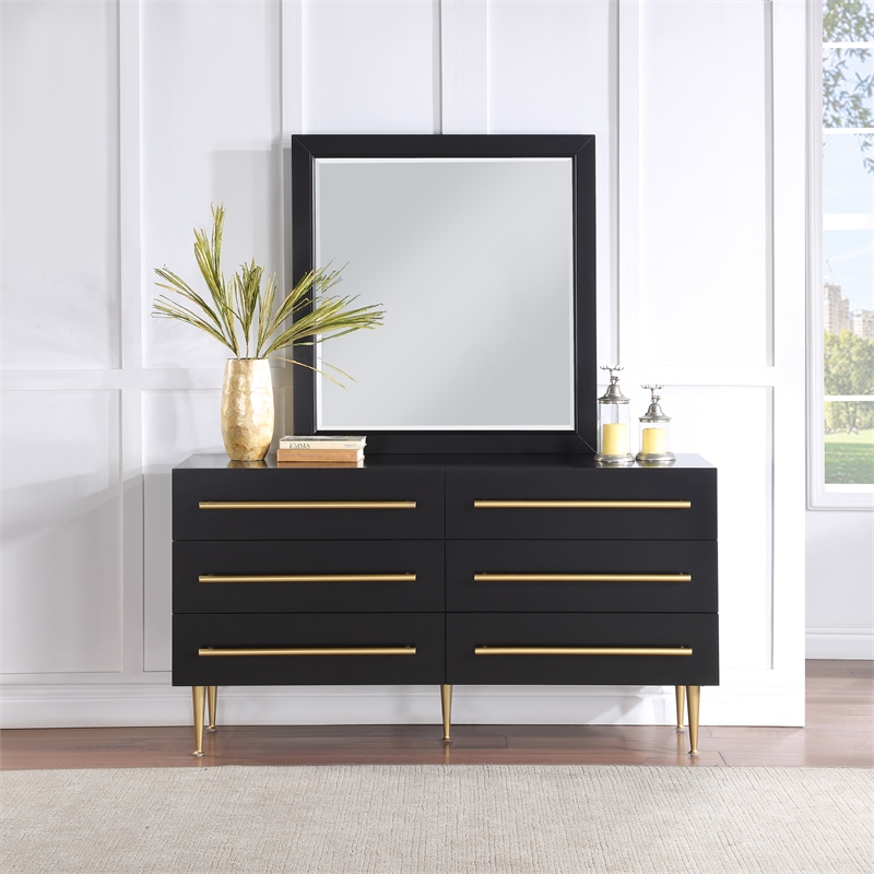 Meridian Furniture Marisol Black Mirror