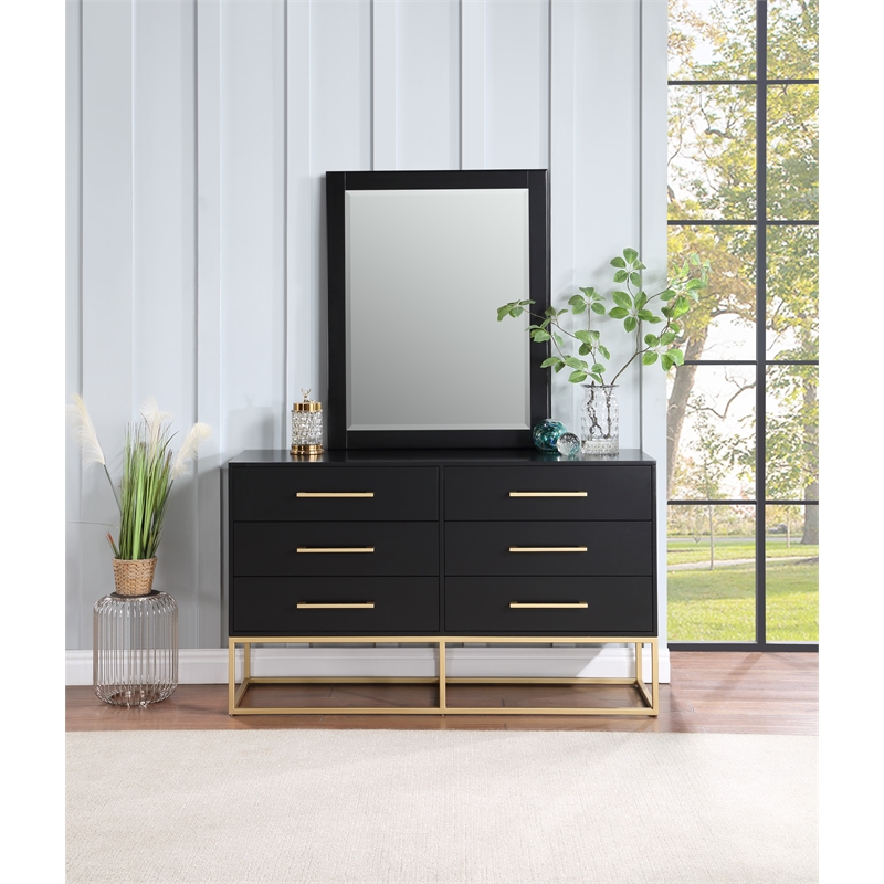 Meridian Furniture Maxine Black Mirror