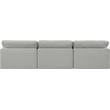 Meridian Furniture Comfy Grey Linen Textured Fabric 3-Pc. Modular Sofa