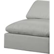 Meridian Furniture Comfy Grey Linen Textured Fabric 3-Pc. Modular Sofa