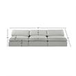 Meridian Furniture Comfy Grey Linen Textured Fabric 3-Pc. Modular Sofa