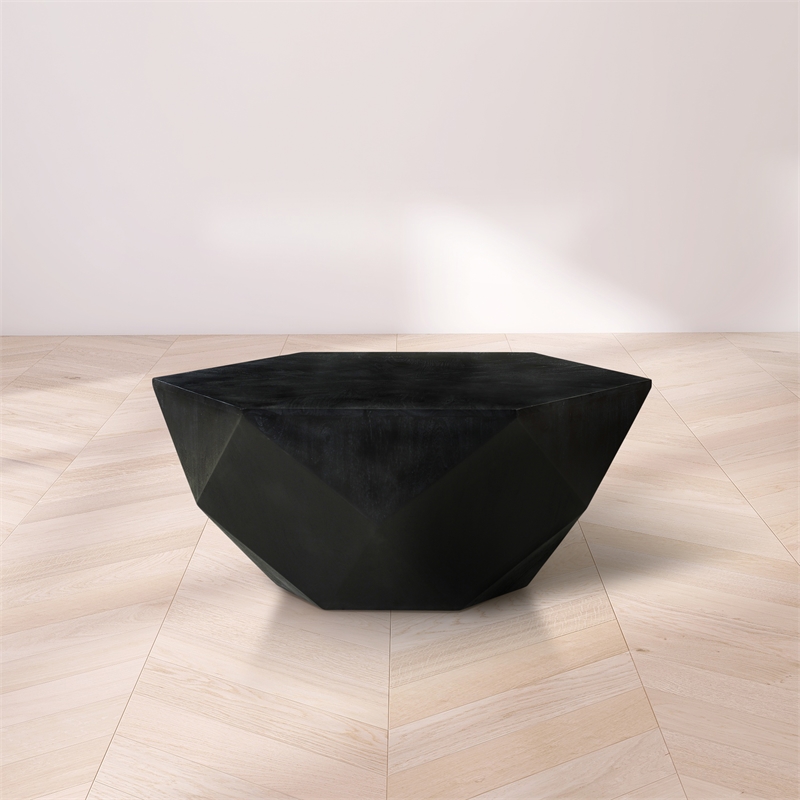 Meridian Furniture Diamante Black Oak Veneer Coffee Table