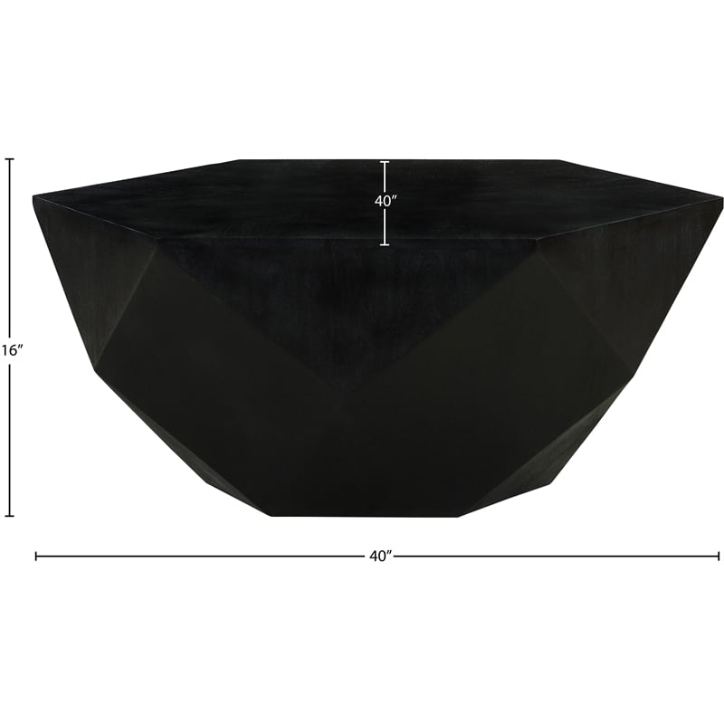 Meridian Furniture Diamante Black Oak Veneer Coffee Table