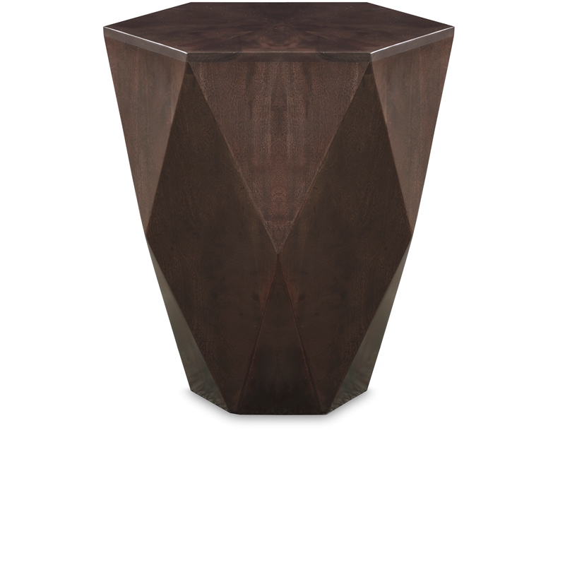 Meridian Furniture Diamante Brown Oak Veneer End Table