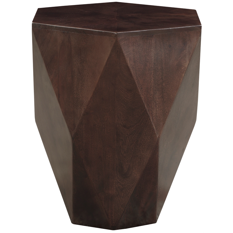 Meridian Furniture Diamante Brown Oak Veneer End Table