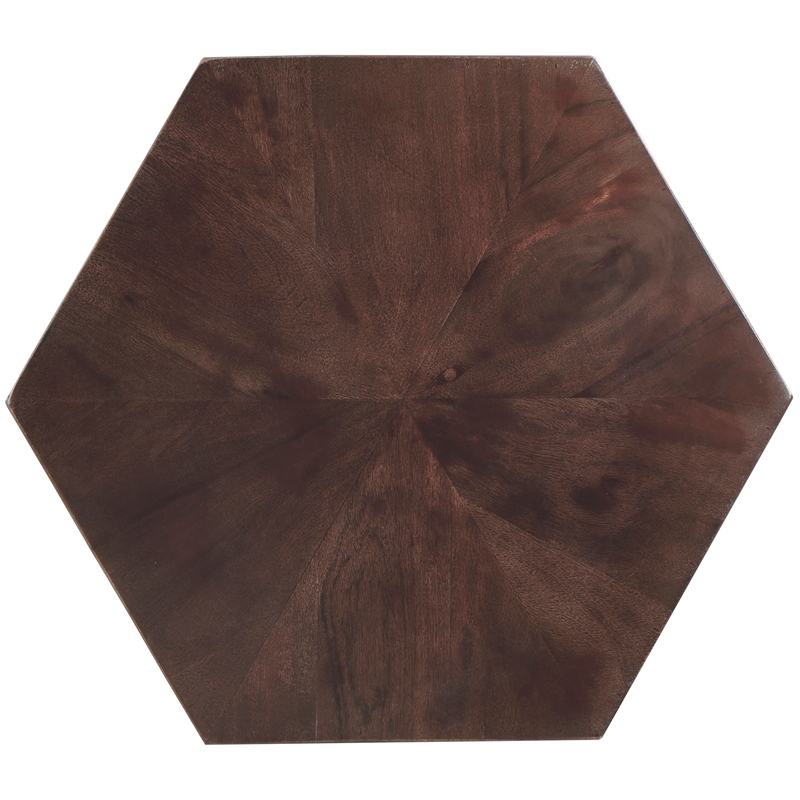 Meridian Furniture Diamante Brown Oak Veneer End Table