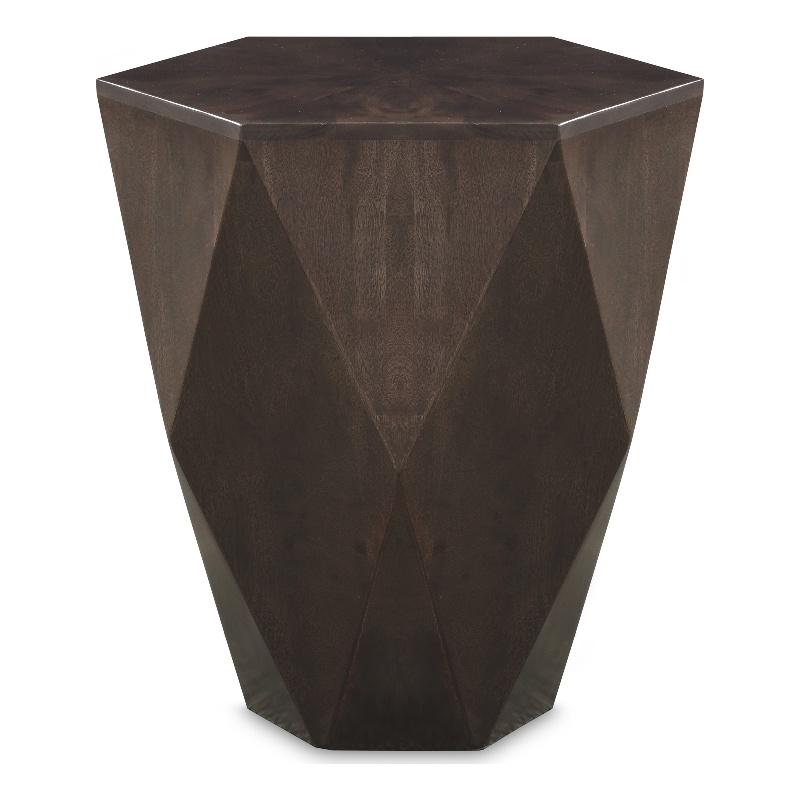 Meridian Furniture Diamante Brown Oak Veneer End Table