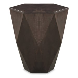 Meridian Furniture Diamante Brown Oak Veneer End Table