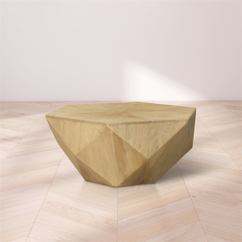 Meridian Furniture Diamante Natural Oak Veneer Coffee Table