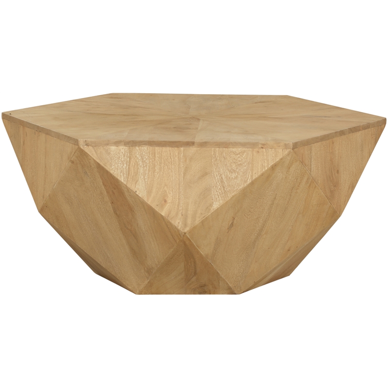 Meridian Furniture Diamante Natural Oak Veneer Coffee Table