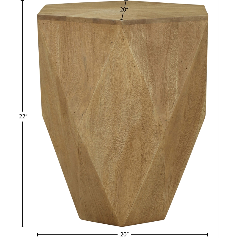 Meridian Furniture Diamante Natural Oak Veneer  End Table