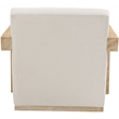 Meridian Furniture Ward Cream Linen Textured Fabric Accent Chair