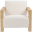 Meridian Furniture Ward Cream Linen Textured Fabric Accent Chair