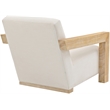 Meridian Furniture Ward Cream Linen Textured Fabric Accent Chair