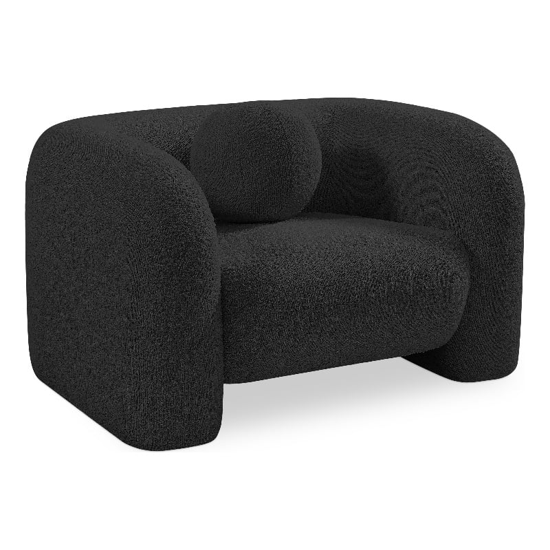 Meridian Furniture Emory Black Boucle Fabric Chair
